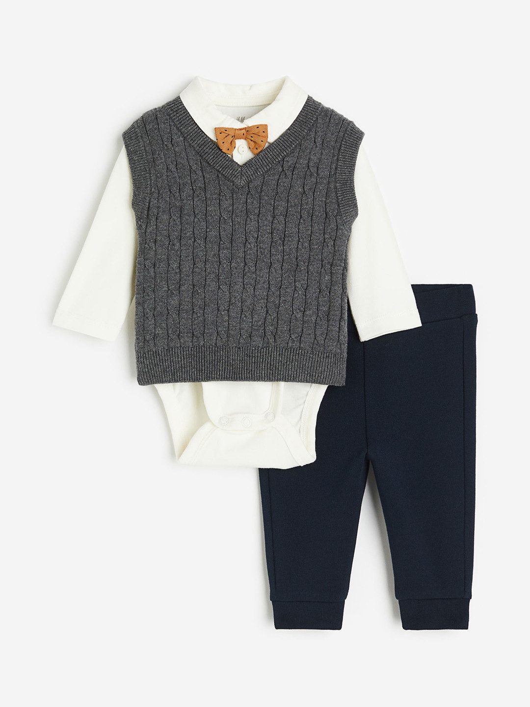 

H&M Infant Boys Linen 3-Piece Dressy Set, White