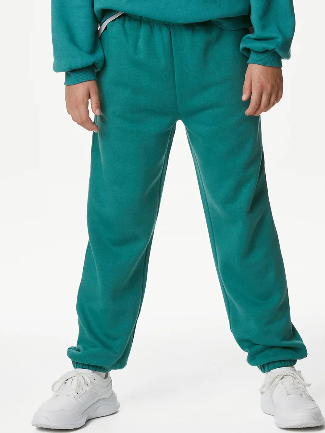 

Marks & Spencer Girls Regular Fit Cotton Joggers, Green