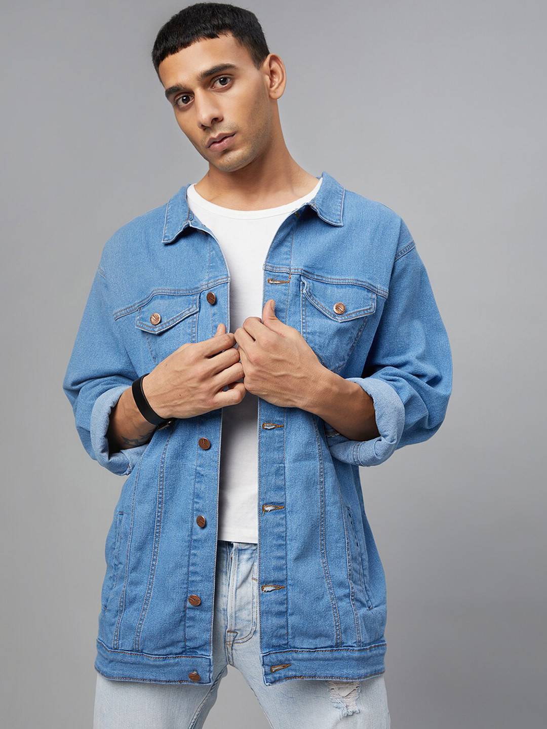 

FTX Washed Pure Cotton Denim Jacket, Blue