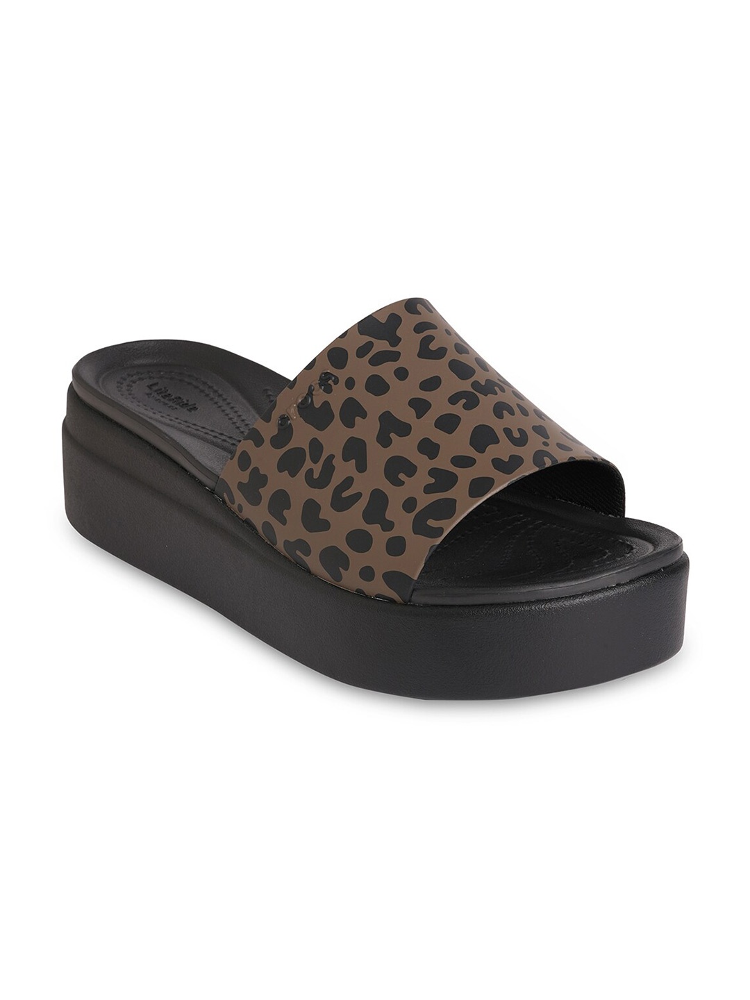 

Crocs Women Animal Printed Croslite Sliders, Black