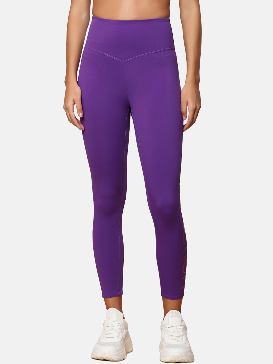 

Triumph Women Slim Fit Ankle Length Gym Tights, Purple