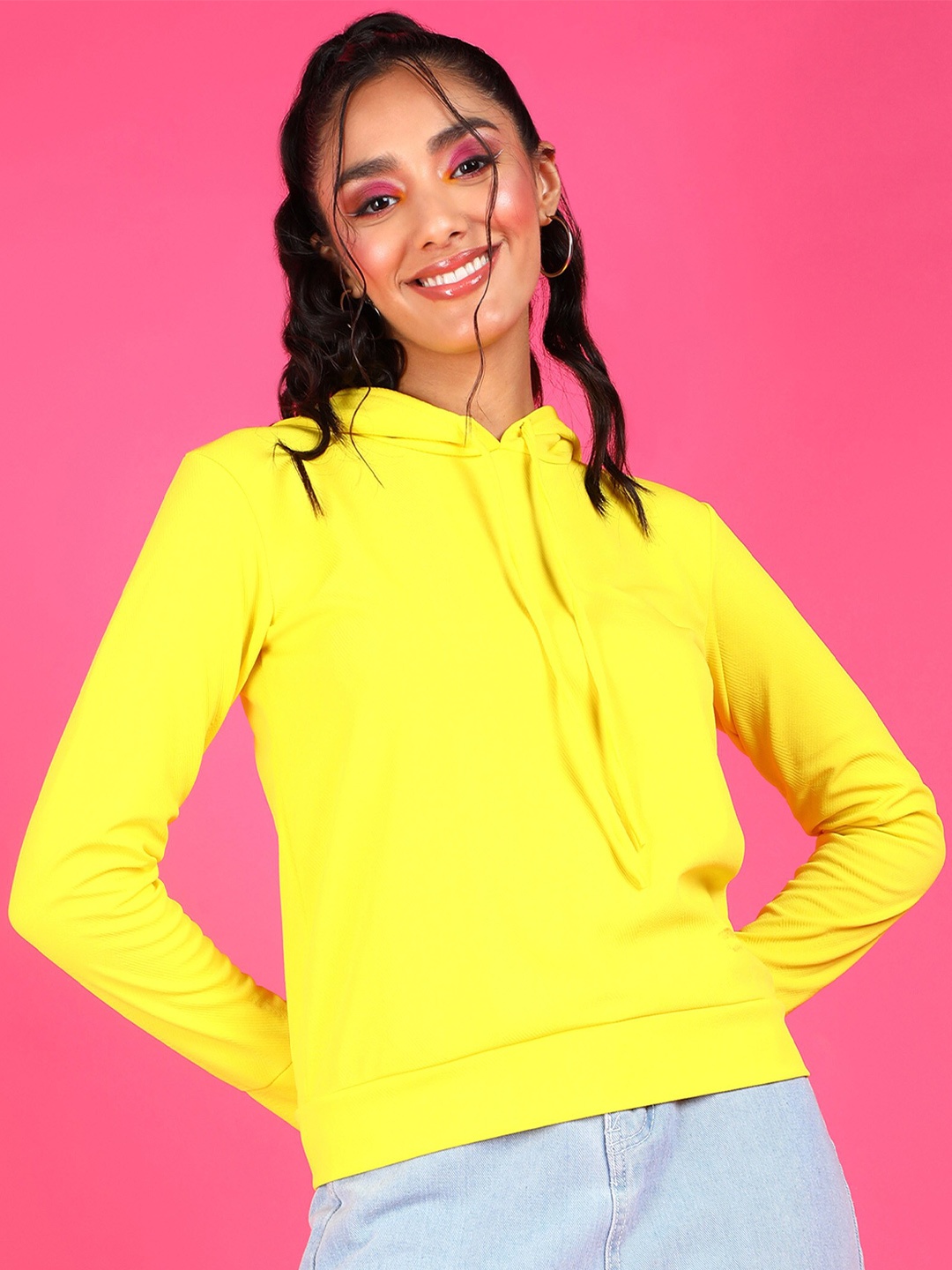

Popwings Hooded Regular Sweatshirt, Yellow
