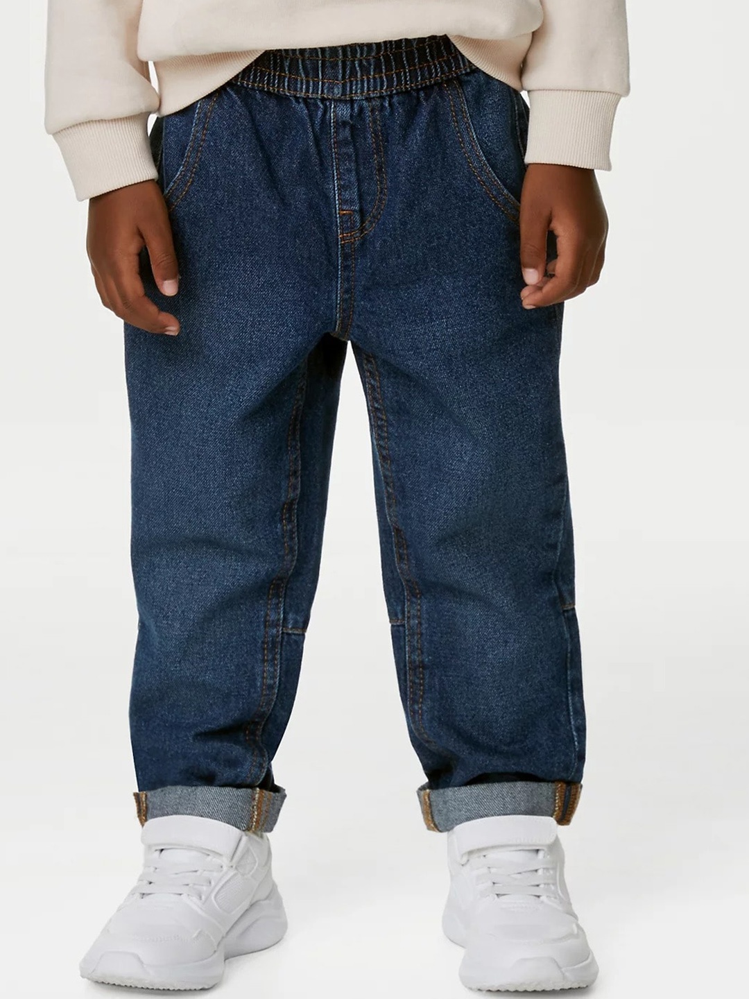 

Marks & Spencer Boys Blue Relaxed Fit Light Fade Clean Look Pure Cotton Jeans