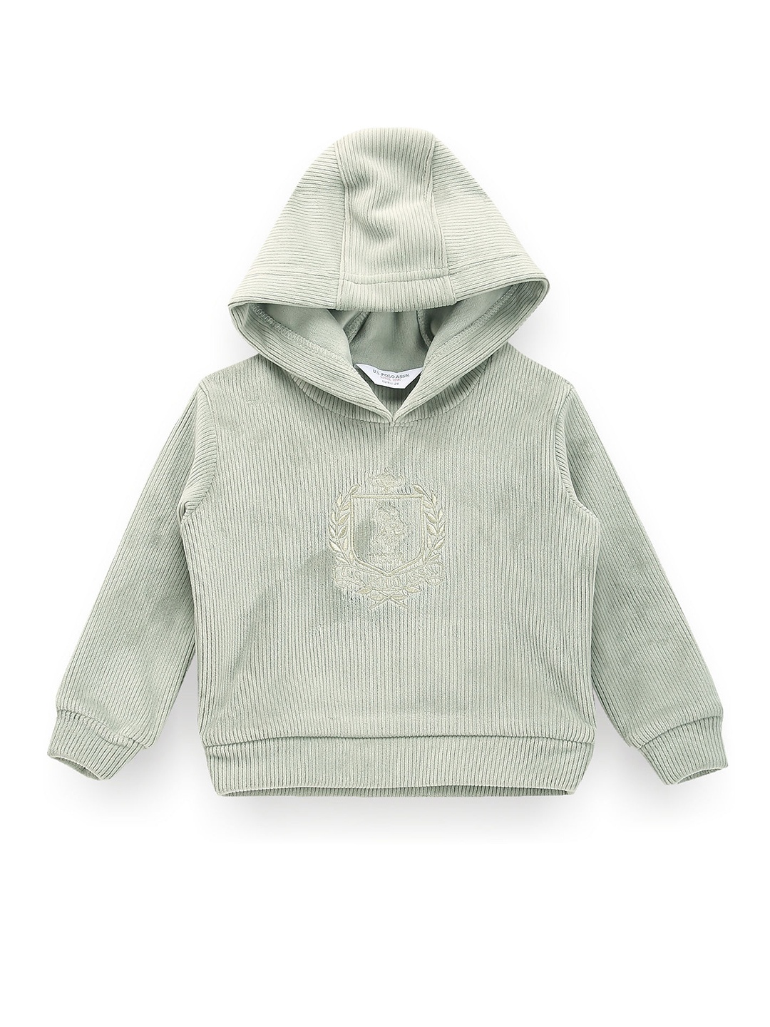 

U.S. Polo Assn. Kids Girls Hooded Cotton Sweatshirt, Green