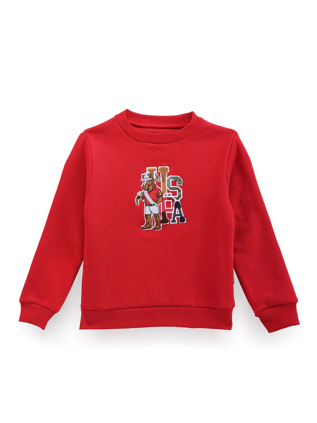 

U.S. Polo Assn. Kids Boys Graphic Printed Pullover Sweatshirt, Red