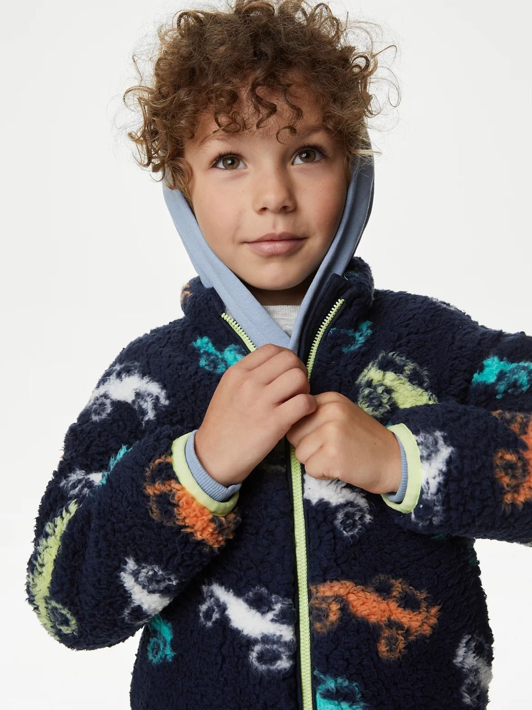 

Marks & Spencer Boys Conversational Printed Bomber Jacket, Navy blue