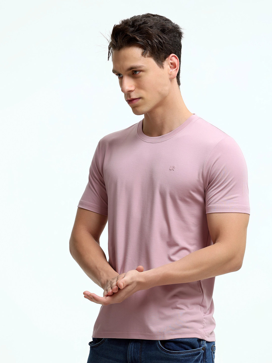

TURMS AC Cool Tech Technology Slim Fit T-shirt, Pink