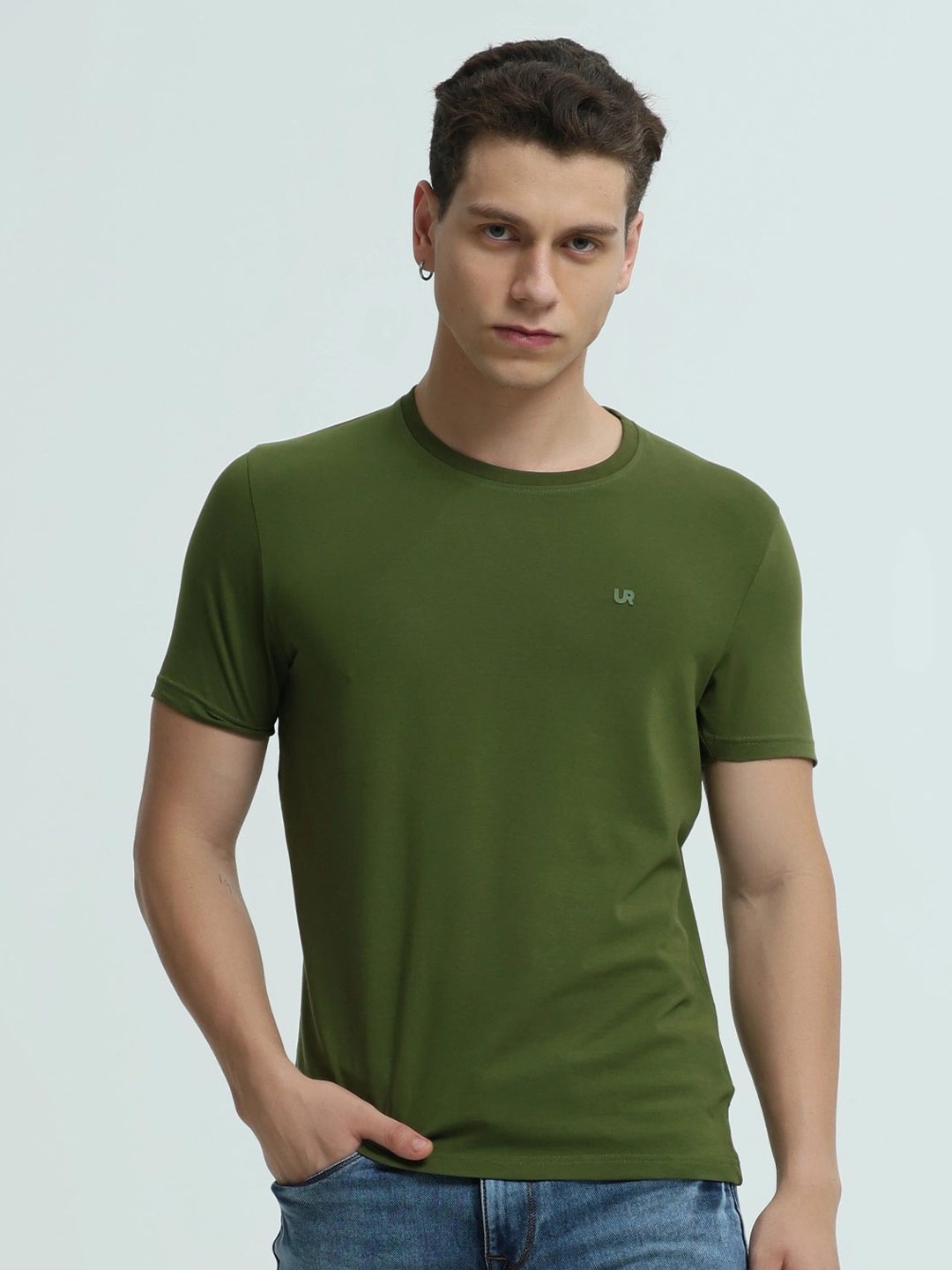 

TURMS Anti-Stain & Anti-Odour Crew Neck T-shirt, Green