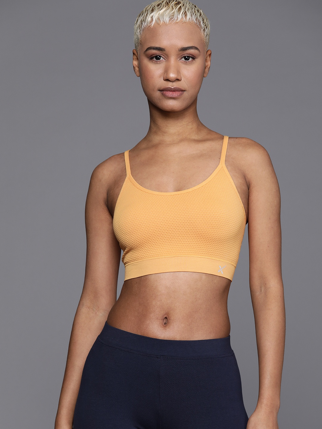 

HRX by Hrithik Roshan Medium Coverage Rapid-Dry Workout Seamless Bra, Yellow