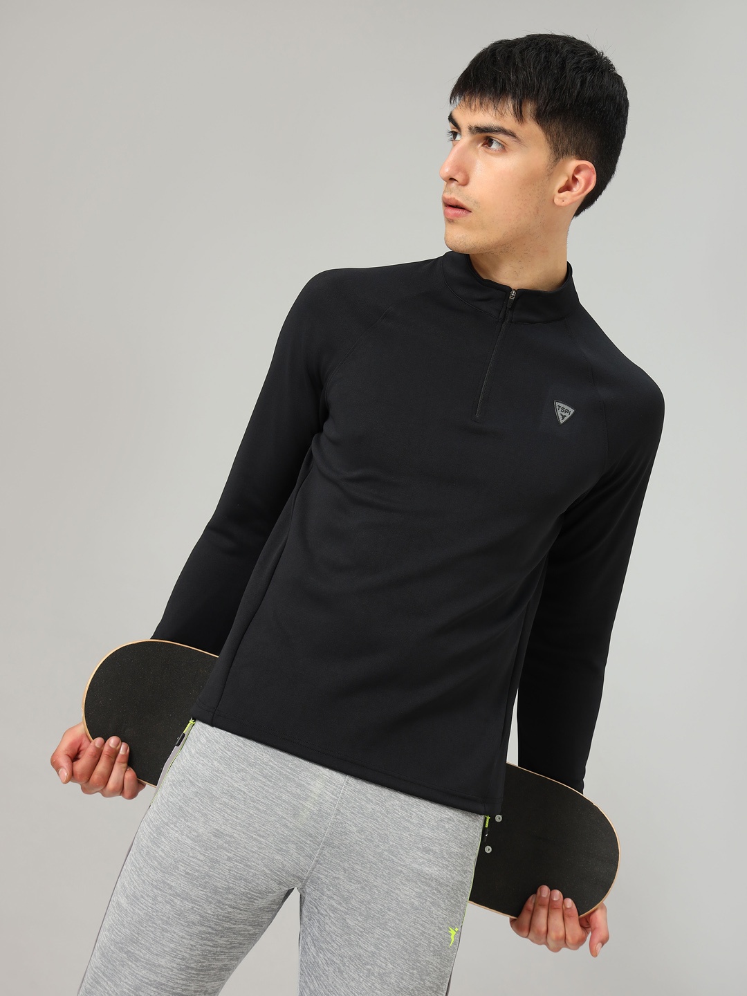 

Technosport Lightweight Antimicrobial Running Sporty Jacket, Black