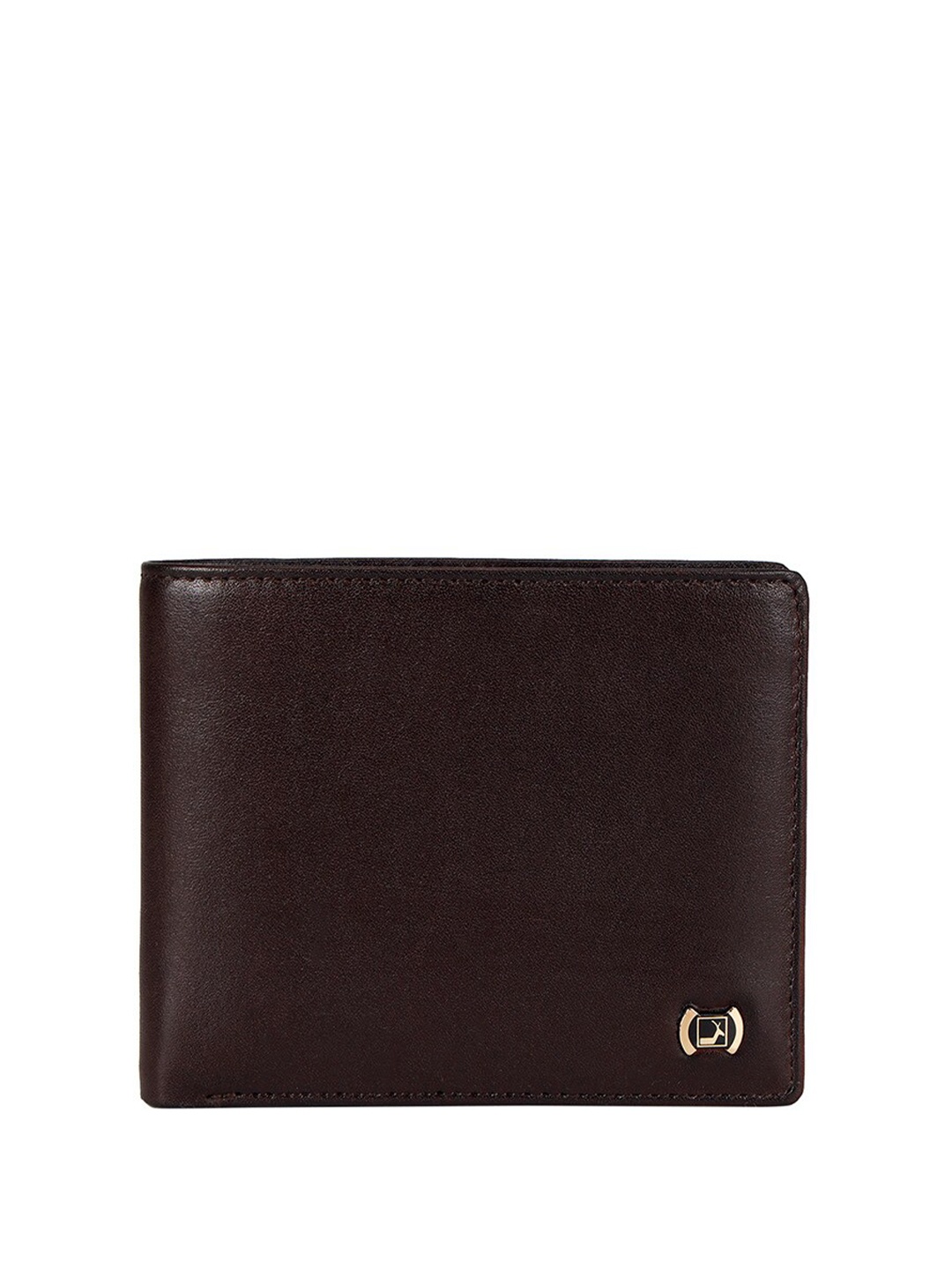

Da Milano Men Textured Leather Two Fold Wallet, Brown
