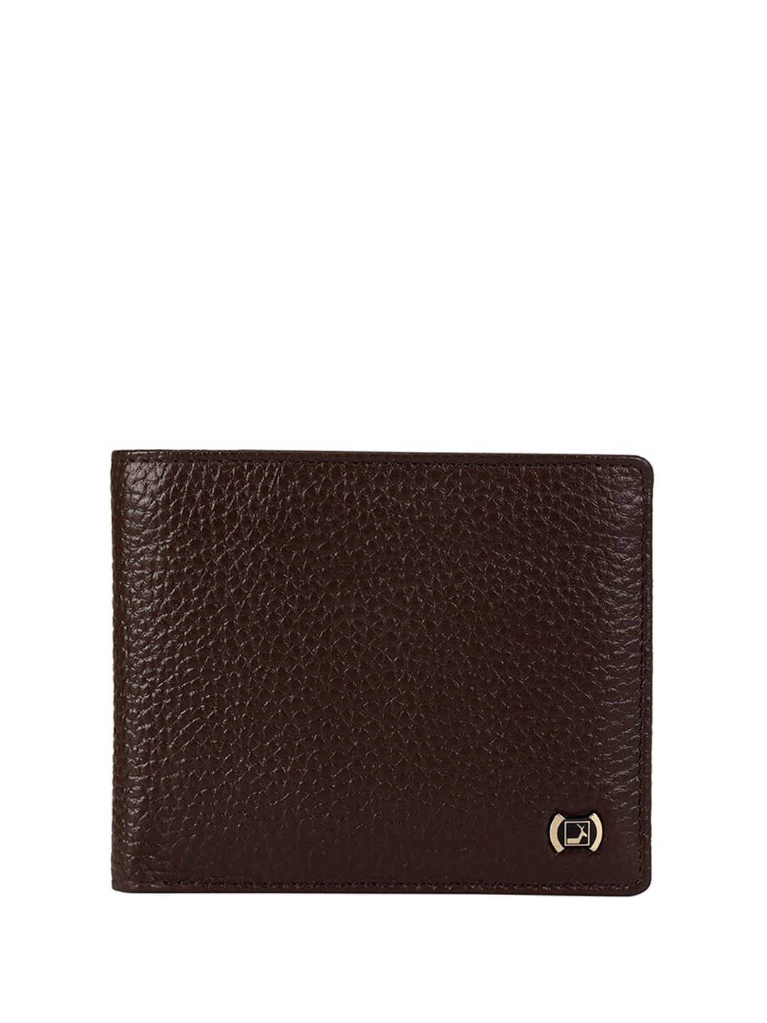 

Da Milano Men Textured Leather Two Fold Wallet, Brown