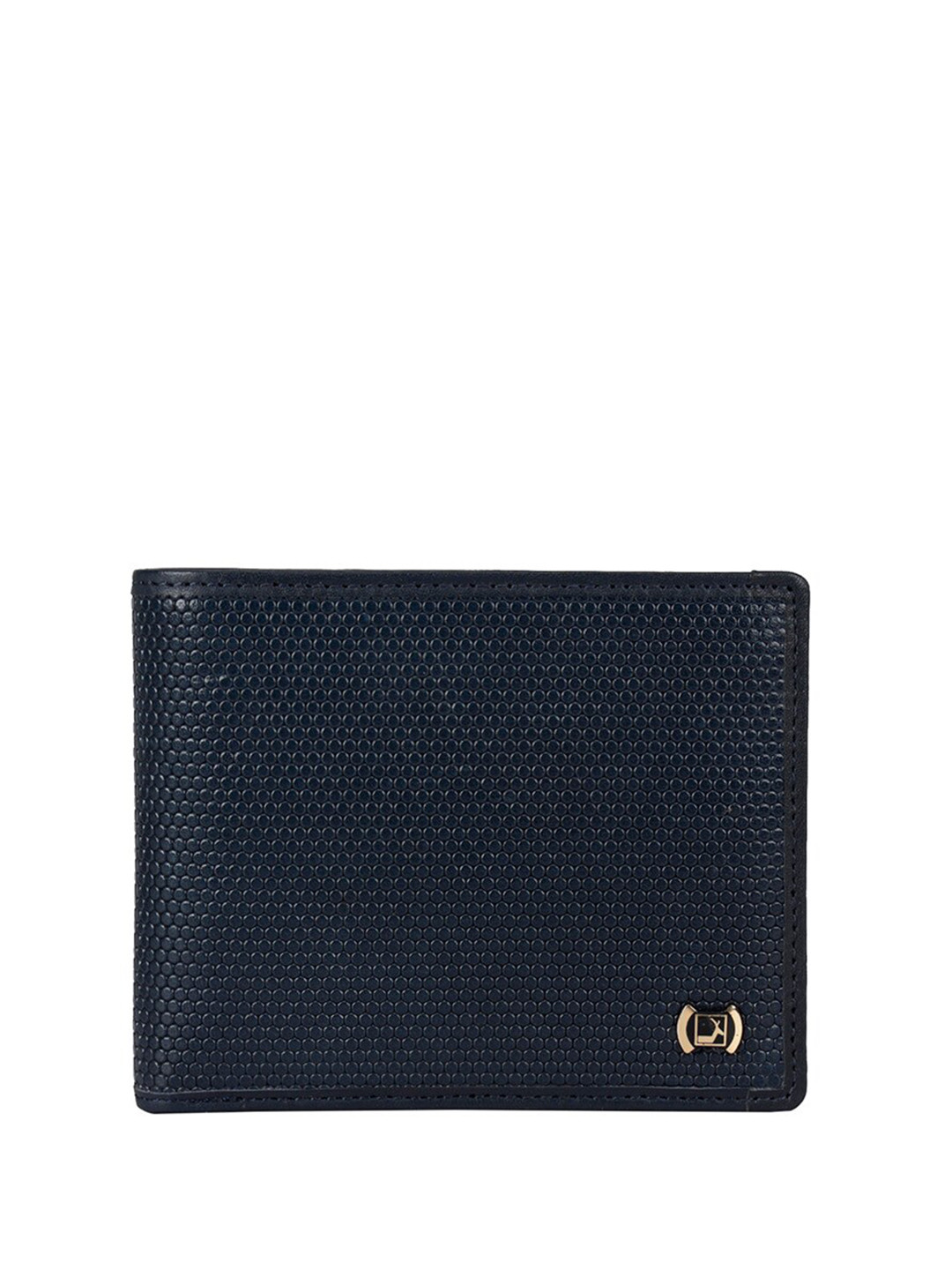 

Da Milano Textured Leather Two Fold Wallet, Blue