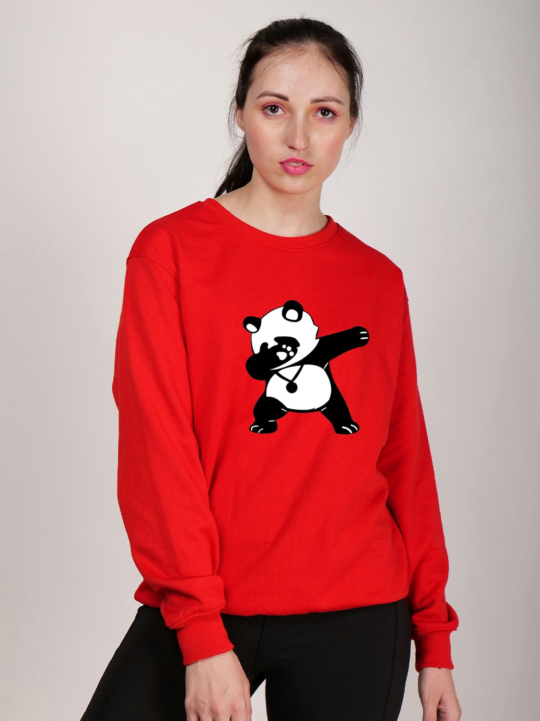 

Fashion And Youth Graphic Printed Fleece Pullover, Red