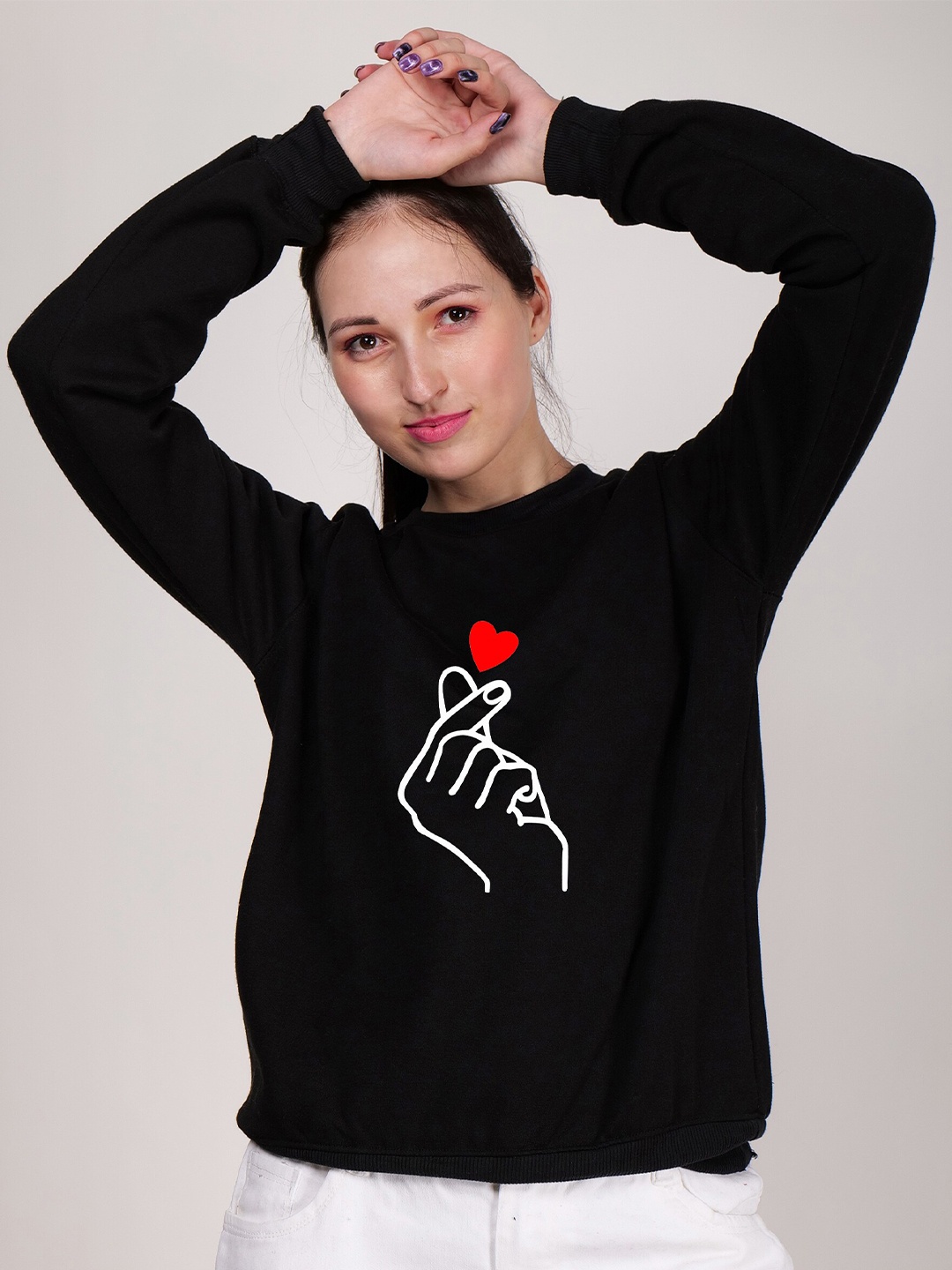 

Fashion And Youth Graphic Printed Sweatshirt, Black