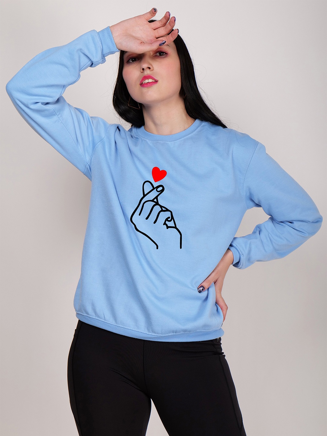 

Fashion And Youth Graphic Printed Sweatshirt, Sea green