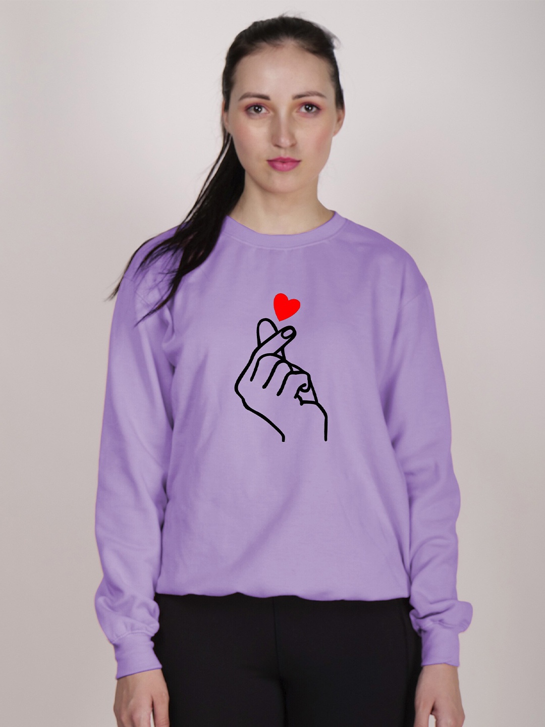 

Fashion And Youth Printed Fleece Pullover Sweatshirt, Lavender