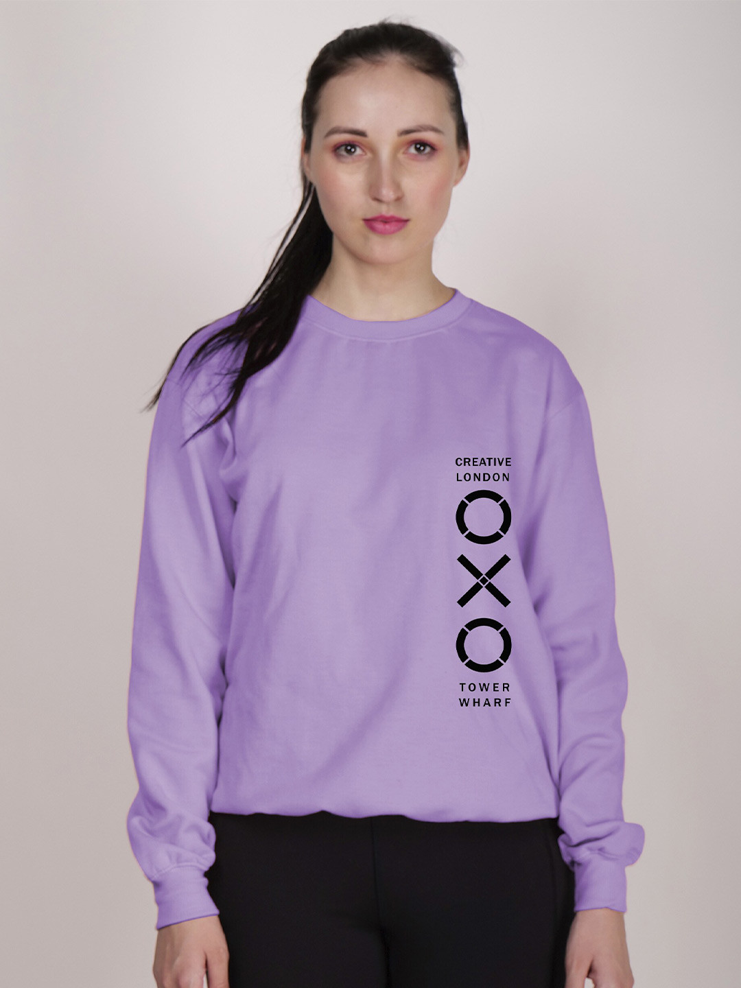 

Fashion And Youth Typography Printed Fleece Sweatshirt, Lavender