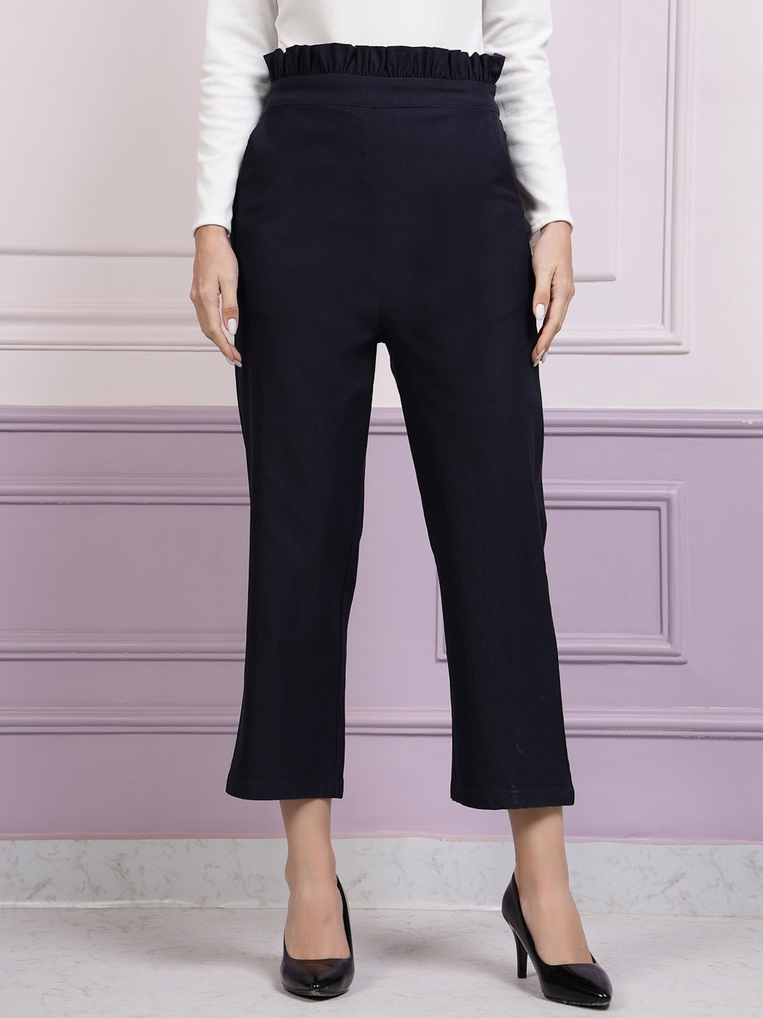 

Athena Immutable Women Smart High-Rise Trousers, Blue