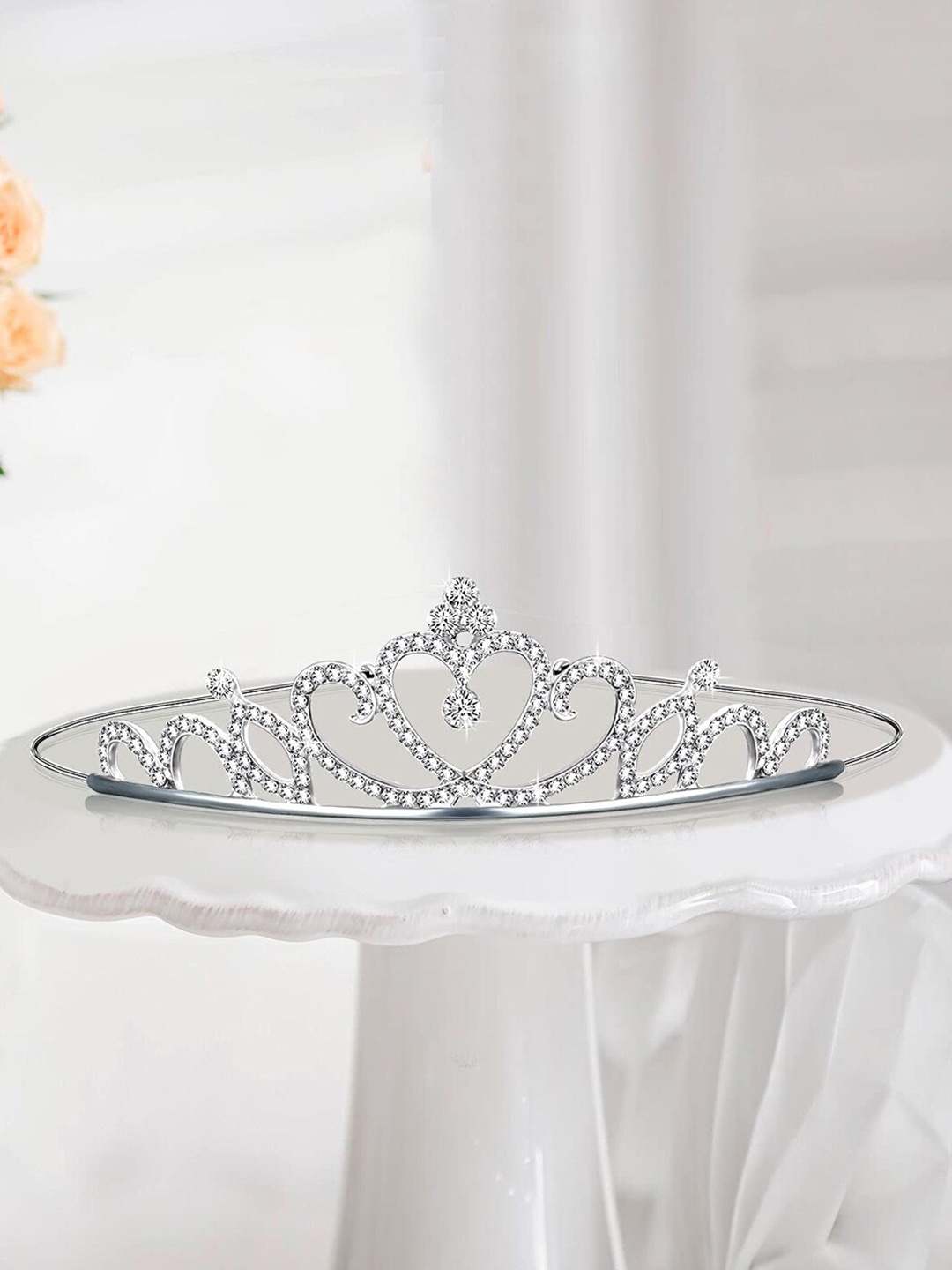 

VAGHBHATT Girls Embellished Tiara, Silver