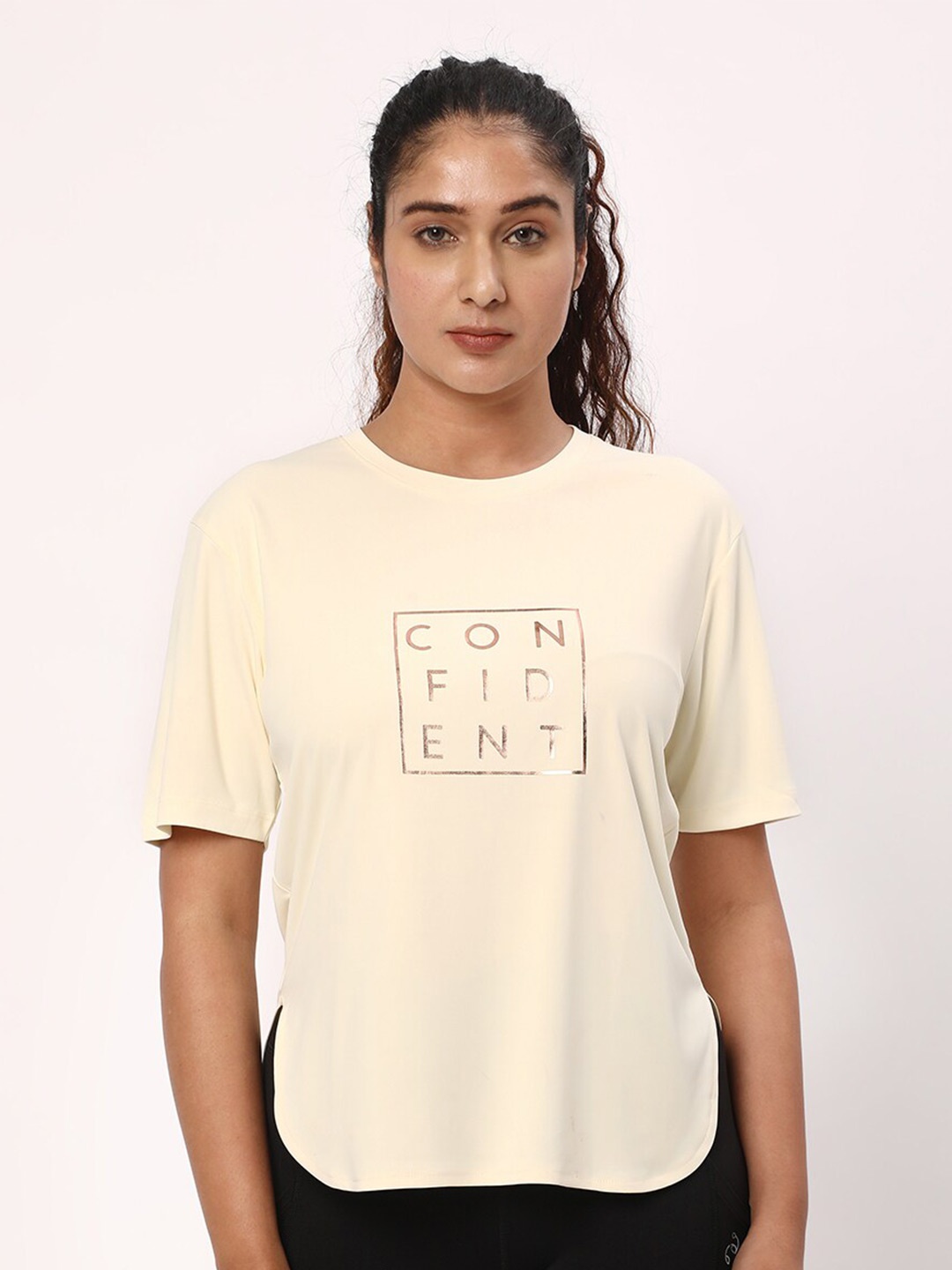 

R&B Typography Printed Top, White