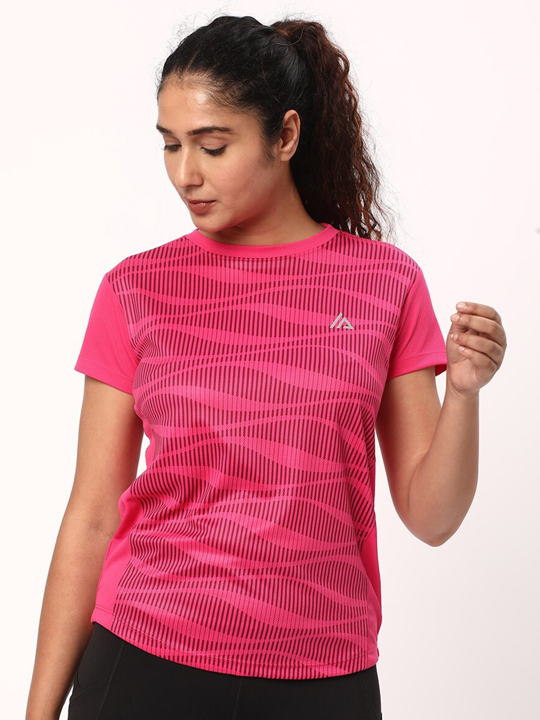 

R&B Abstract Printed Sports T-Shirt, Pink