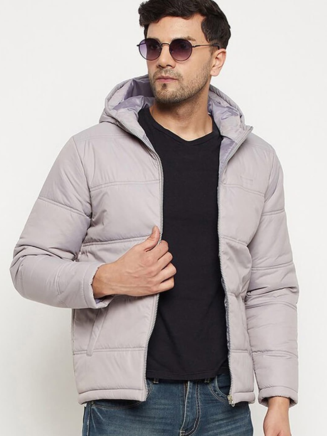 

9ty3ree Hooded Insulator Puffer Jacket, Grey
