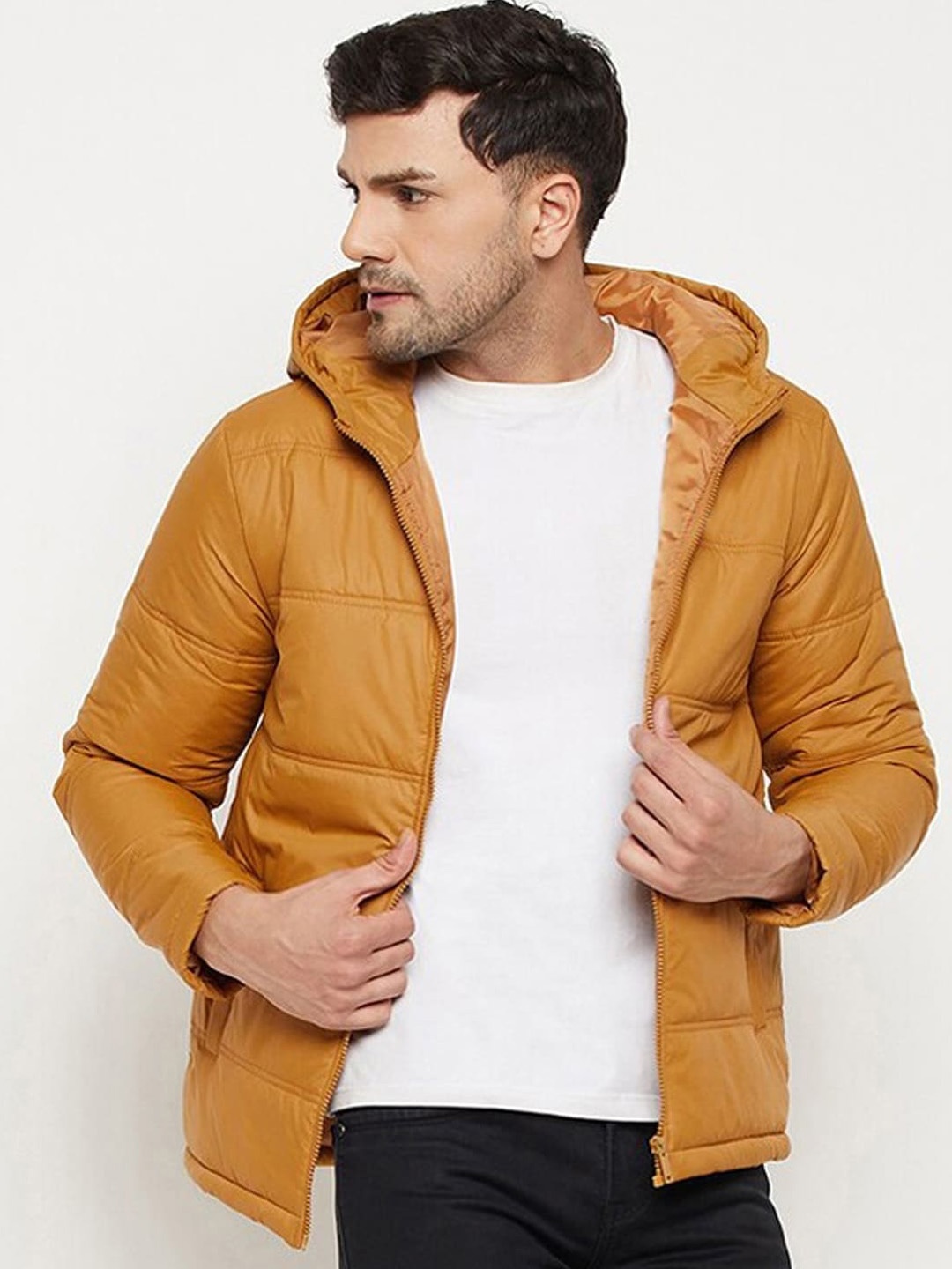 

9ty3ree Hooded Insulator Puffer Jacket, Mustard
