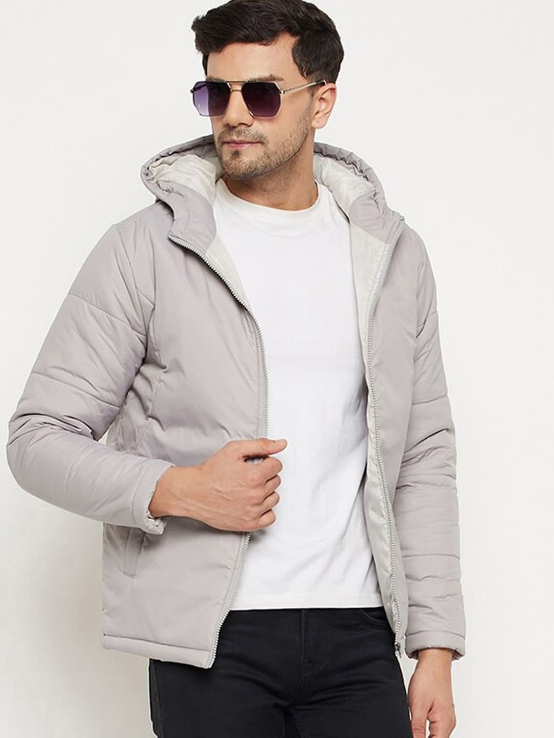 

9ty3ree Hooded Insulator Padded Jacket, Grey