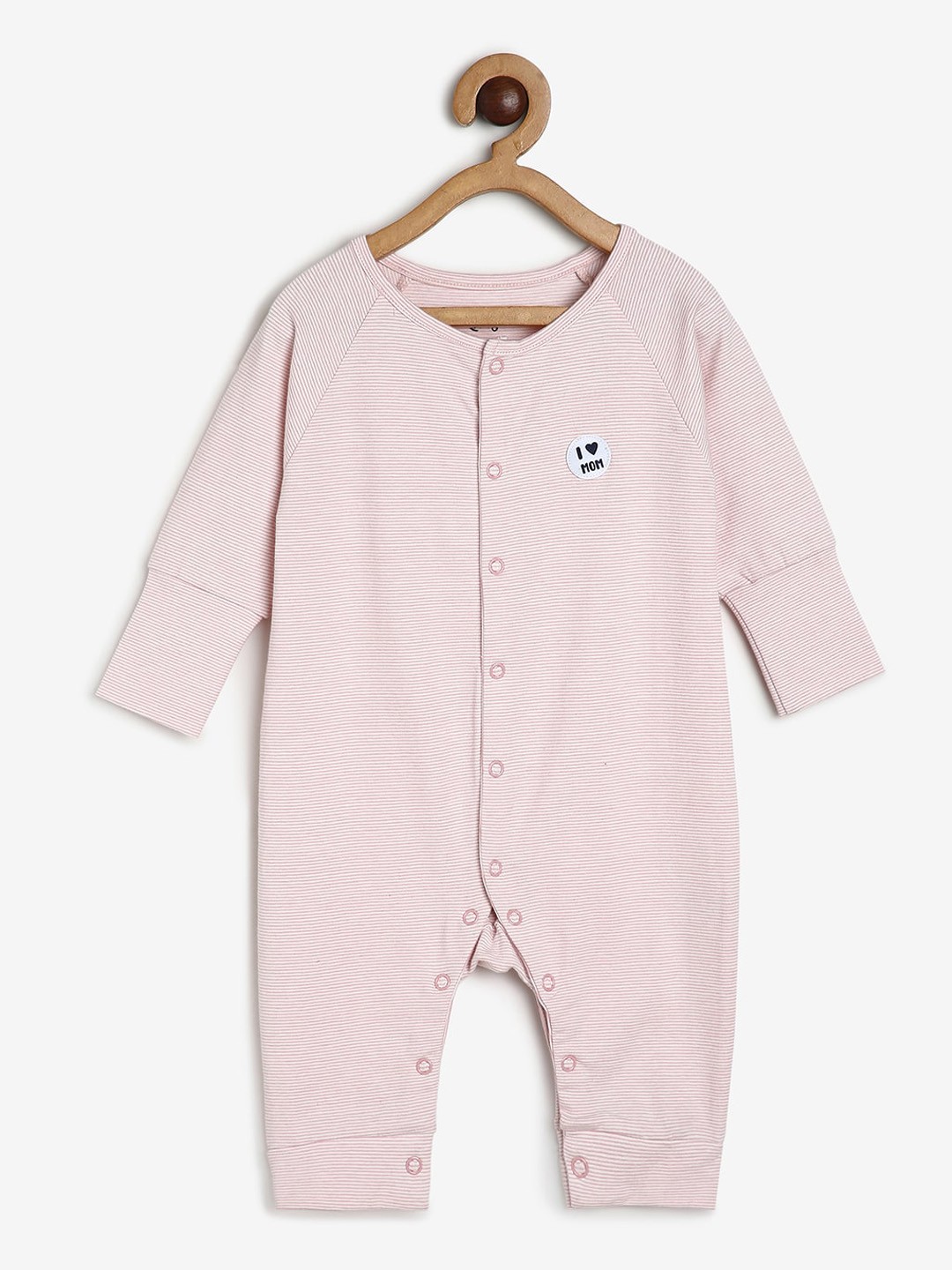 

BAESD Infants Striped Bodysuit, Pink