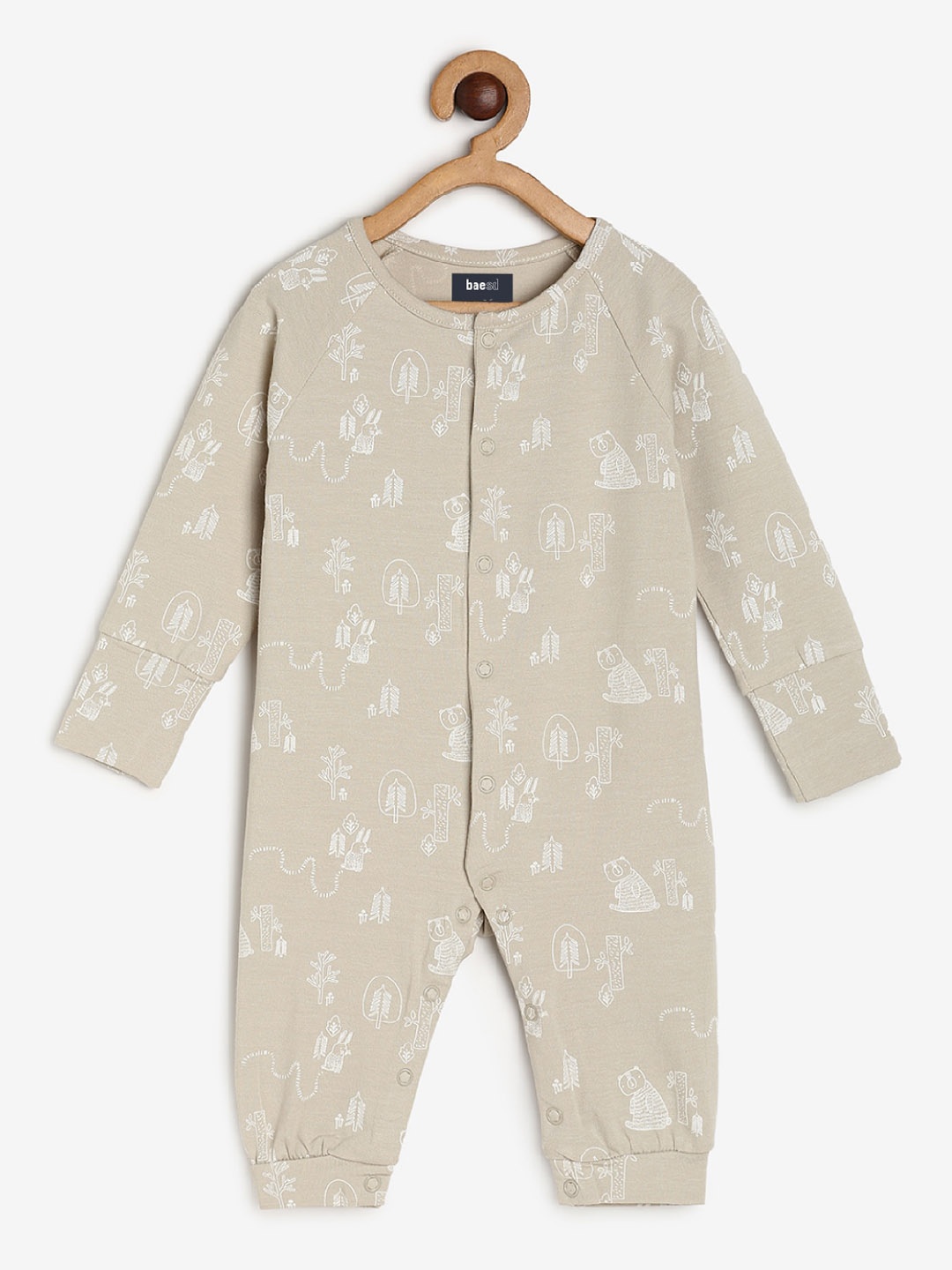 

BAESD Kids Printed Rompers, Beige
