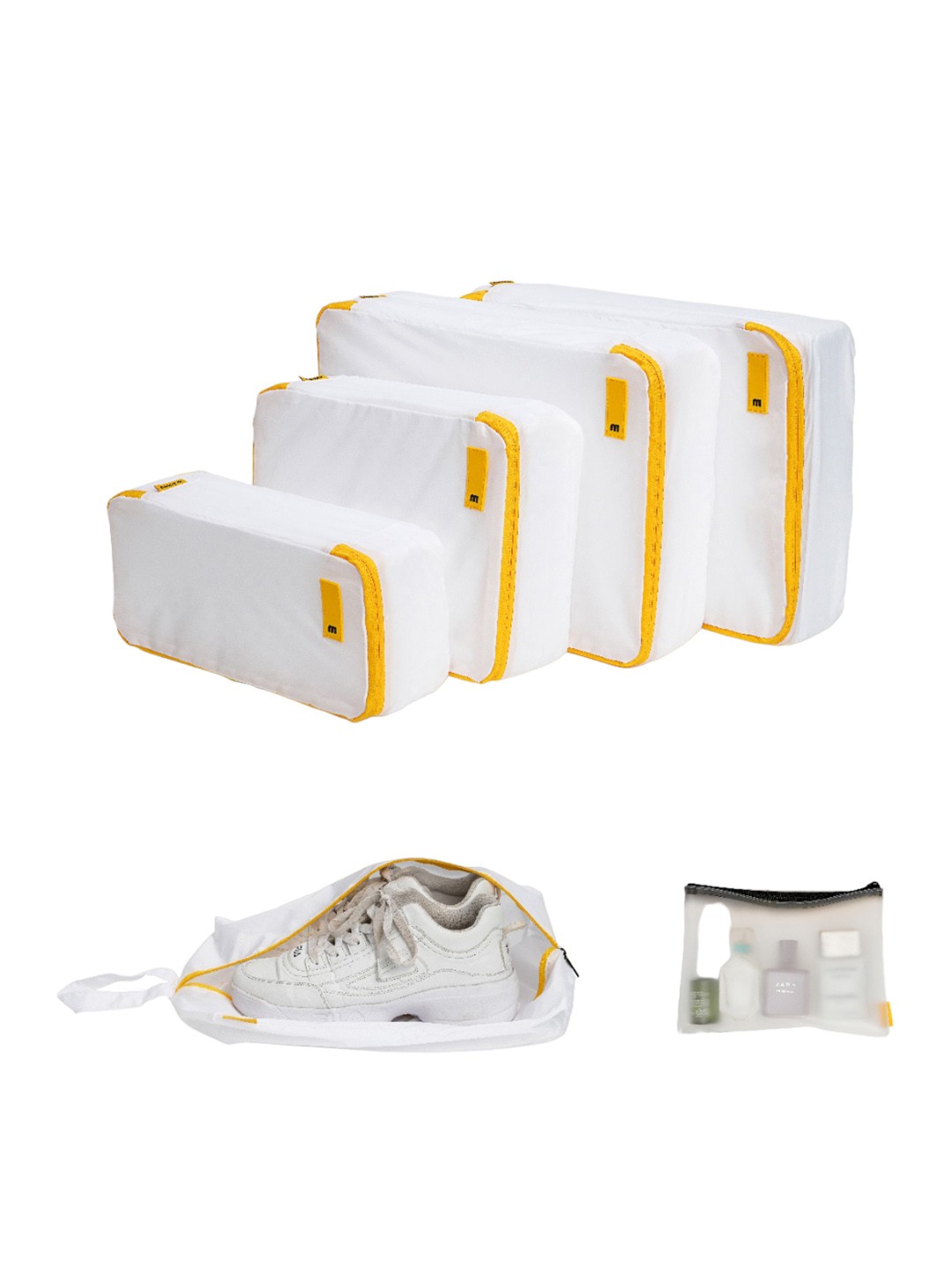 

MOKOBARA Set of 6 Packing Cubes, White