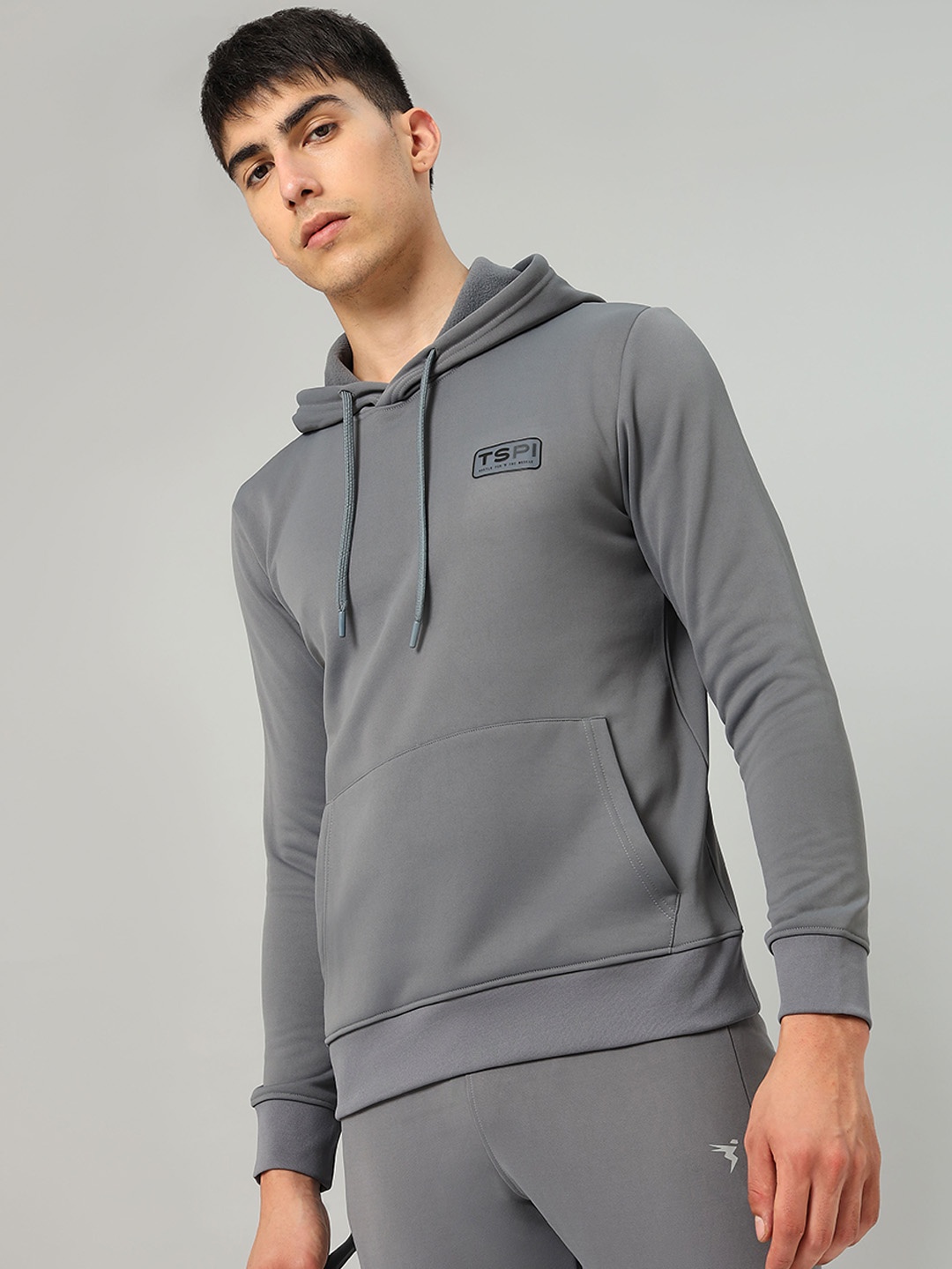 

Technosport Hooded Long Sleeves Sweatshirt, Grey melange