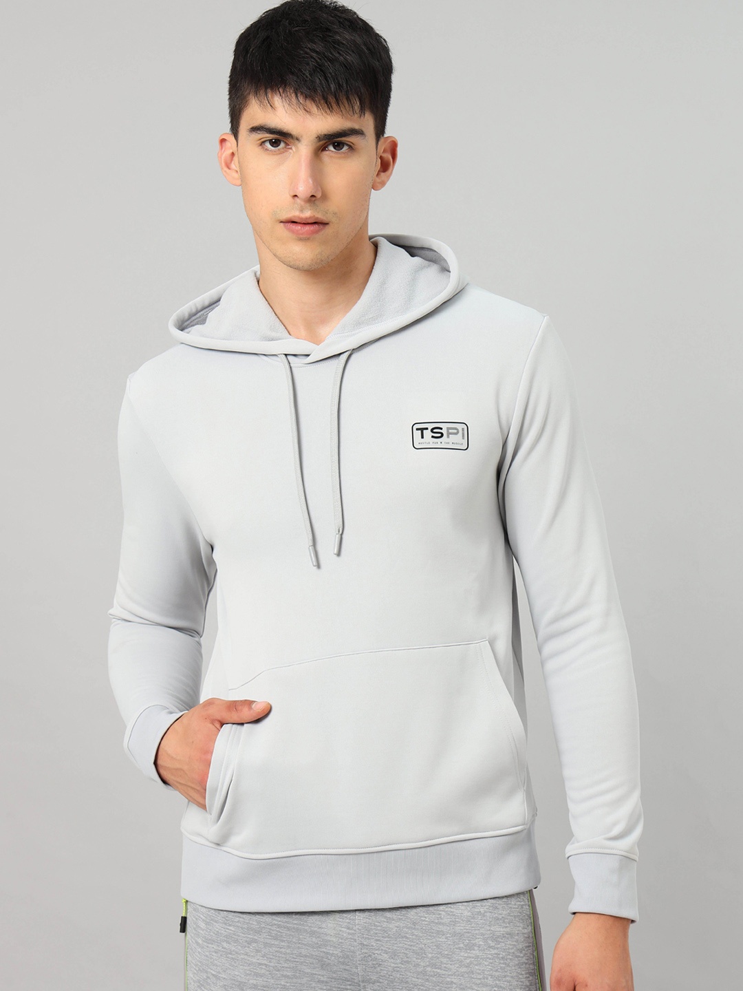 Technosport Hooded Long Sleeves Sweatshirt, Grey