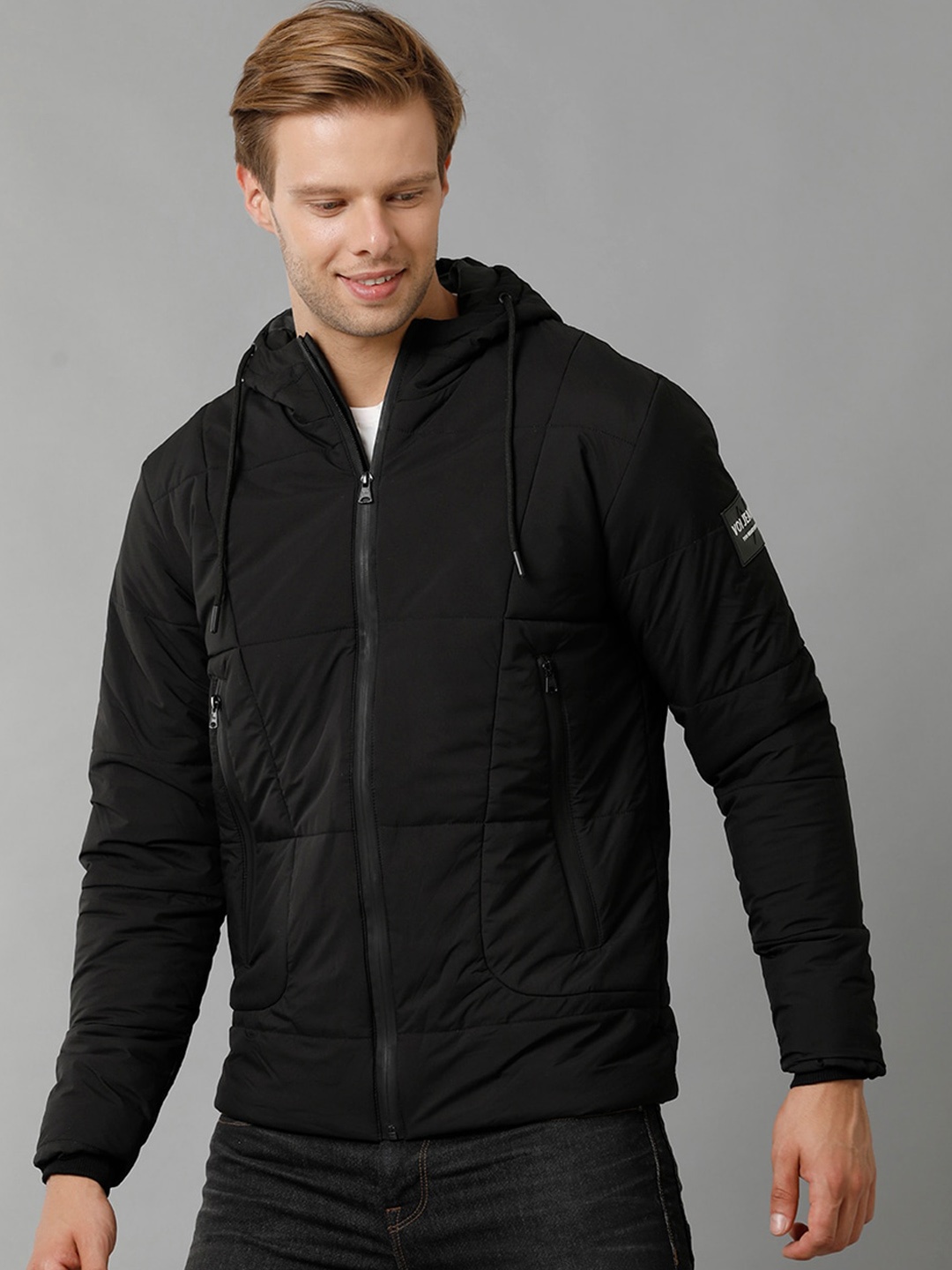 

Voi Jeans Hooded Lightweight Tailored Jacket, Black
