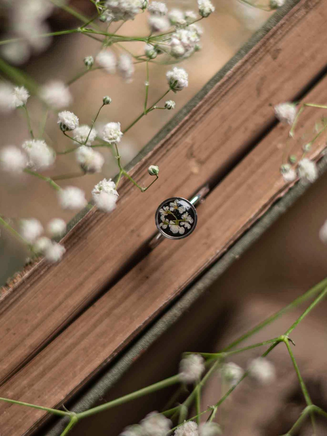 

LEAFYAFFAIR Silver-Plated Adjustable Finger Ring