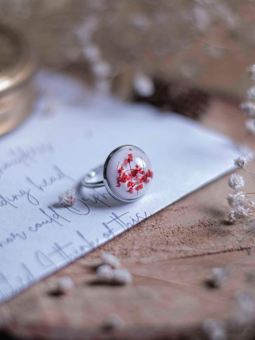 

LEAFYAFFAIR Silver-Plated Adjustable Finger Ring