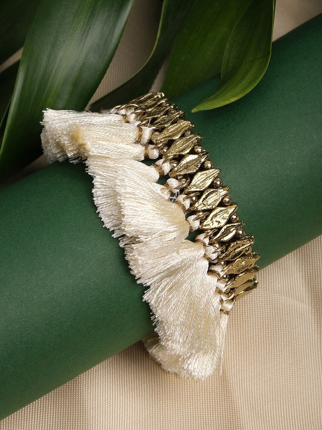 

XPNSV Women Brass Tassel Cuff Bracelet, Gold