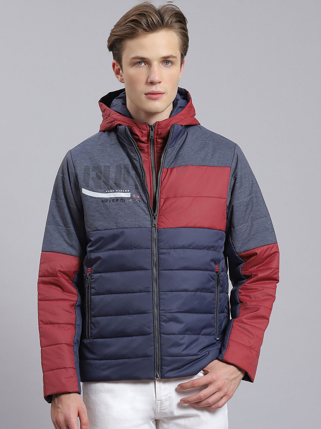 

Monte Carlo Colourblocked Lightweight Padded Jacket, Navy blue