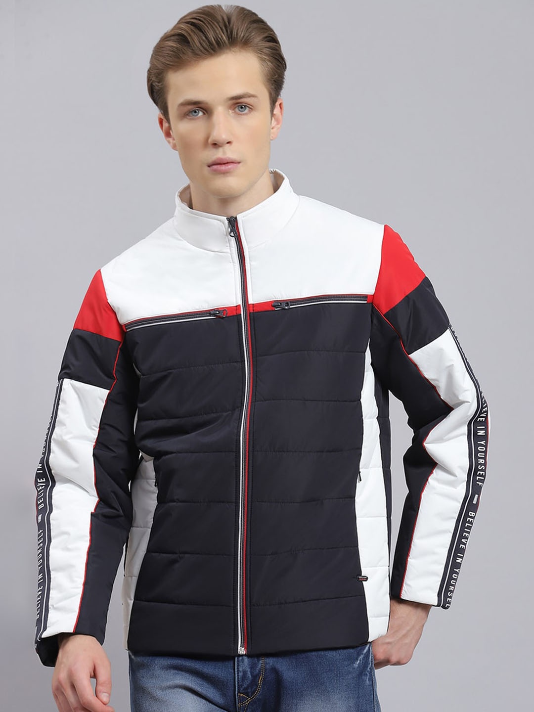

Monte Carlo Colourblocked Lightweight Padded Jacket, Navy blue
