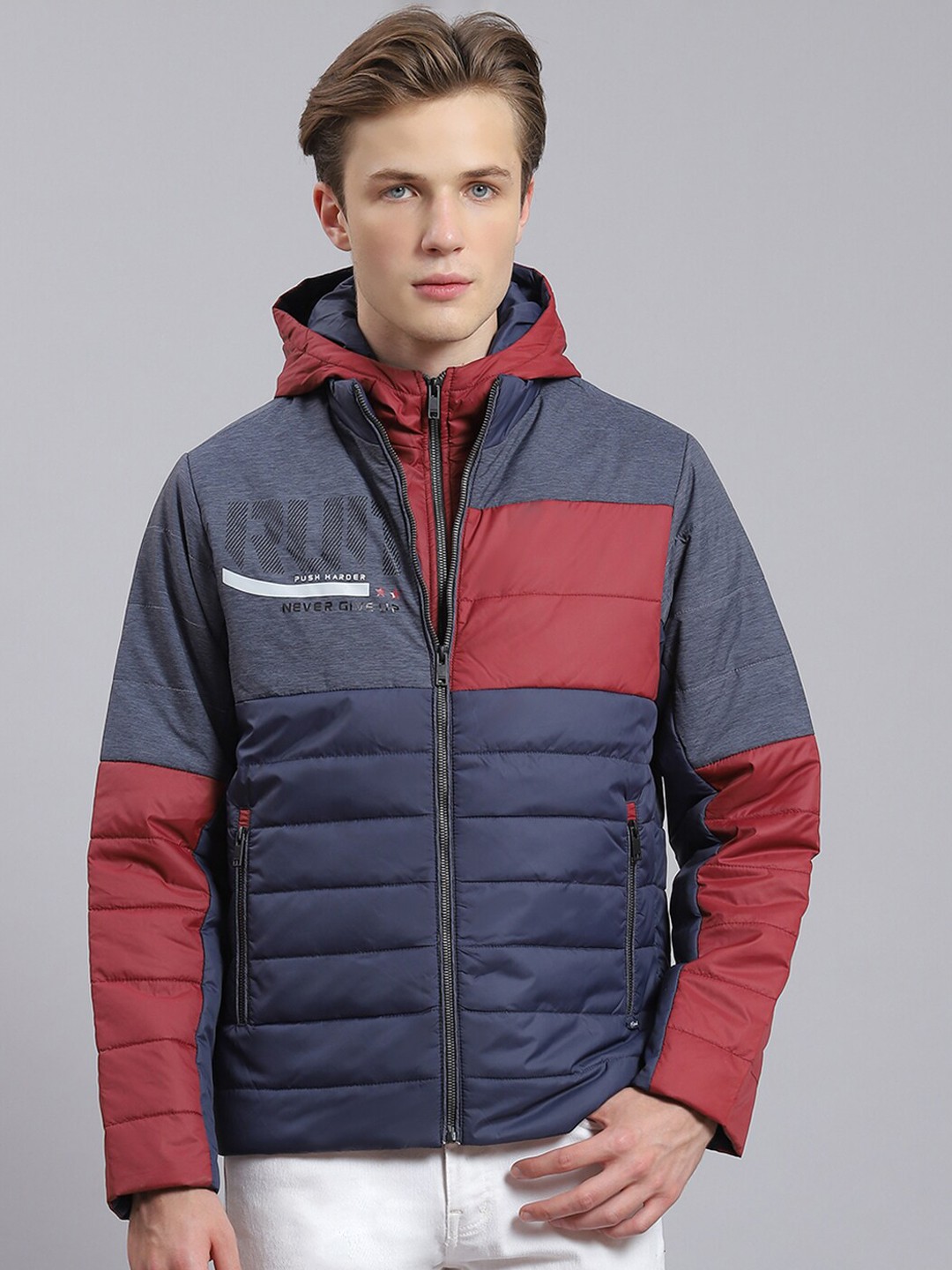 

Monte Carlo Colourblocked Lightweight Padded Jacket, Navy blue