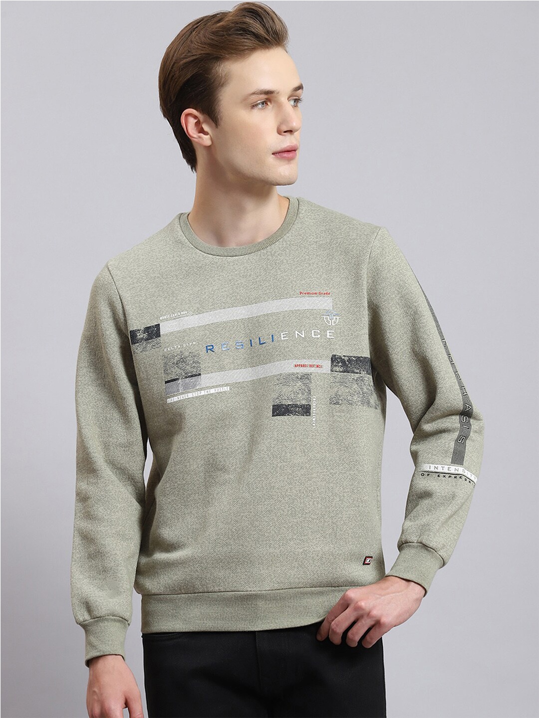 

Monte Carlo Graphic Printed Cotton Sweatshirt, Green