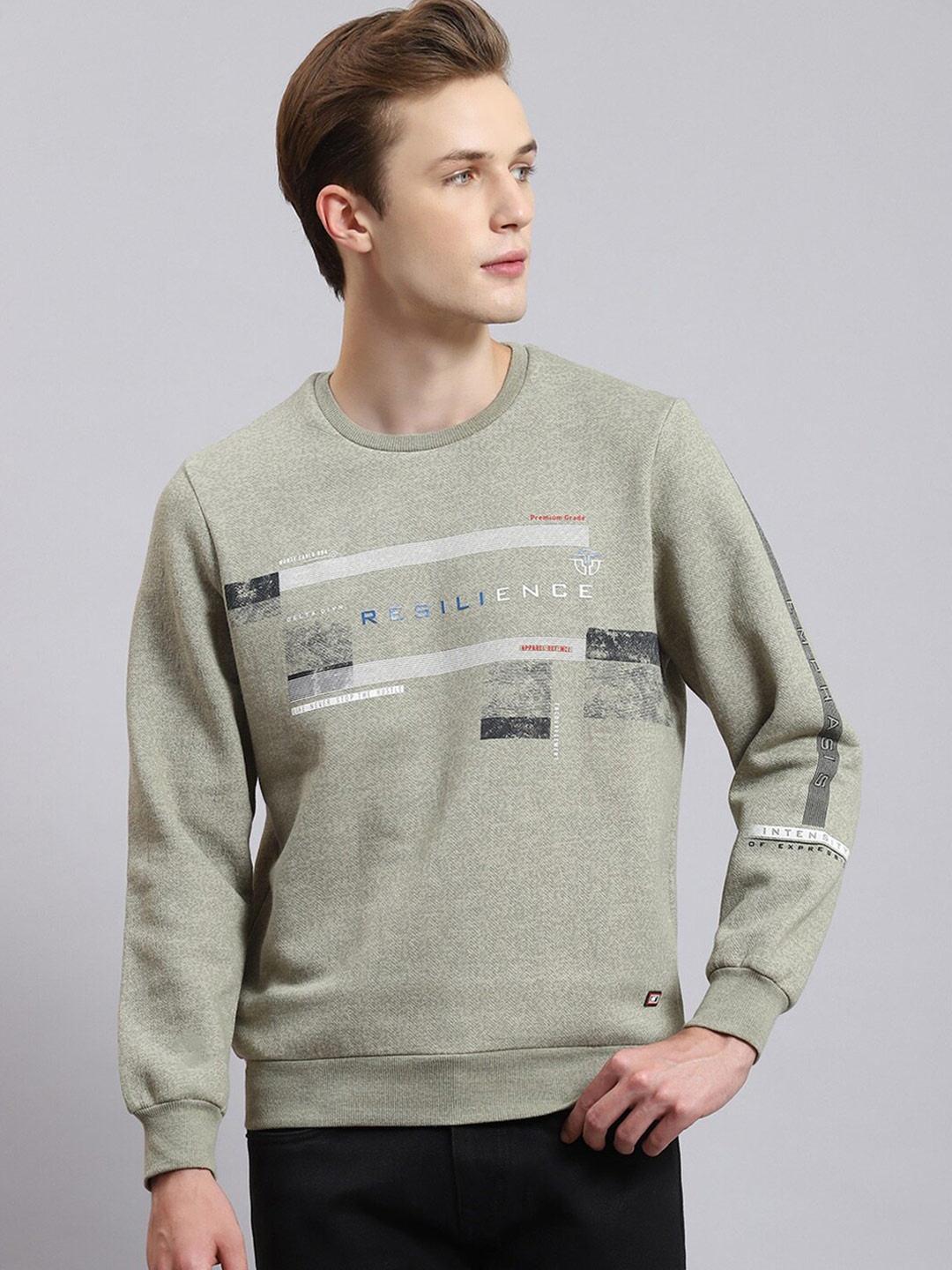 

Monte Carlo Typography Printed Pullover, Green