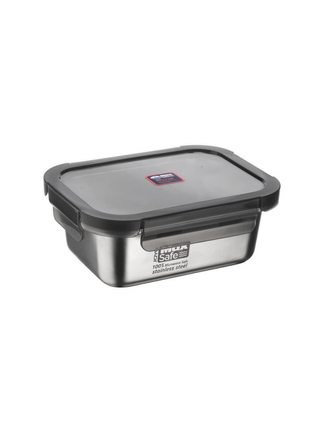 

MAXSAFE Grey Stainless-Steel Storage Container With Airtight Cap 800 ml, Silver