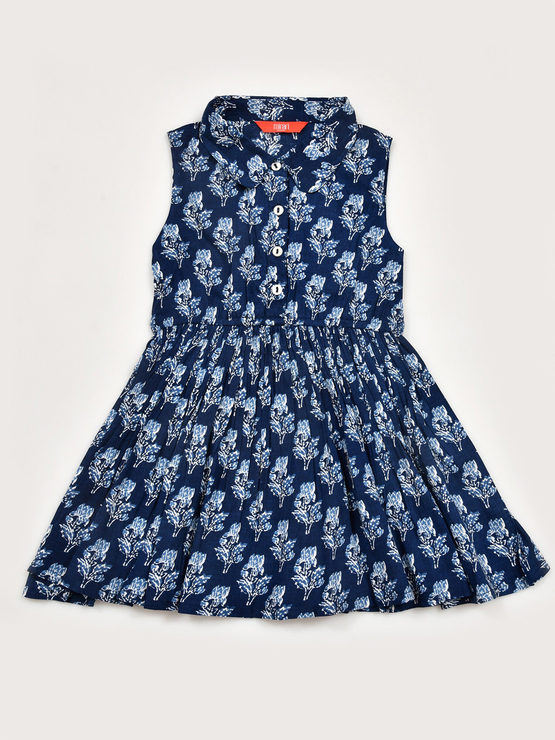

mirari Ethnic Motifs Printed Fit & Flare Dress, Blue
