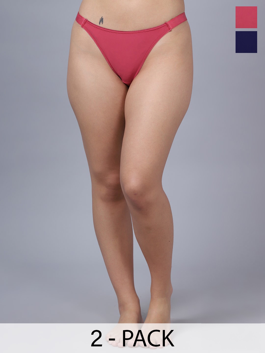 

EROTISSCH Pack Of 2 Low-Rise Thongs, Pink