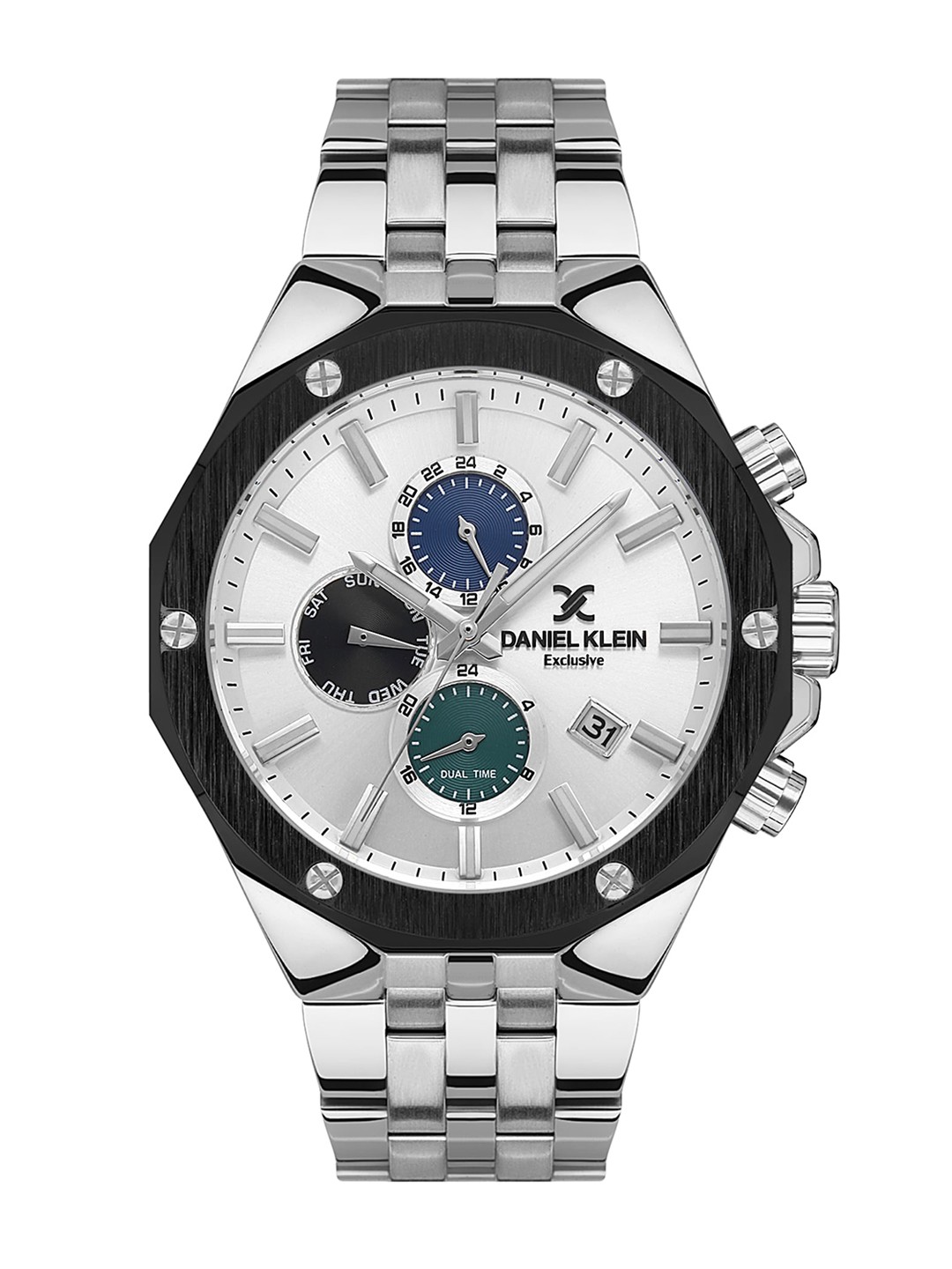 

Daniel Klein Men Round Dial Bracelet Style Straps Analogue Watch DK.1.13531-1, Silver