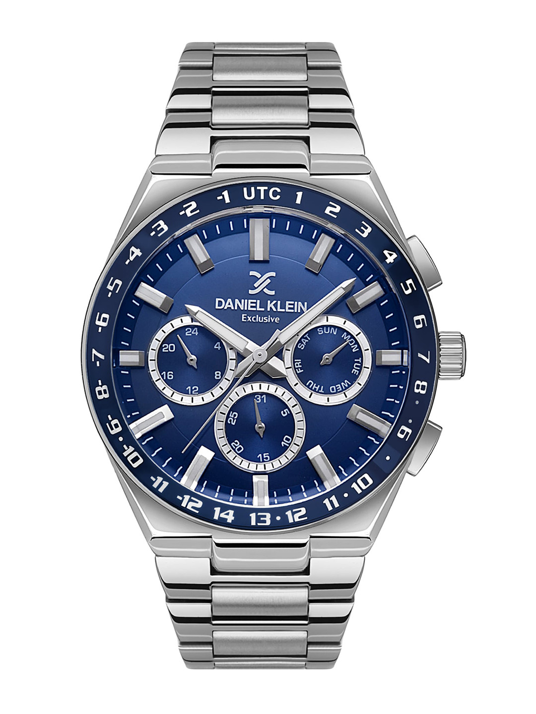 

Daniel Klein Men Embellished Dial & Bracelet Style Straps Analogue Watch DK.1.13522-3, Blue