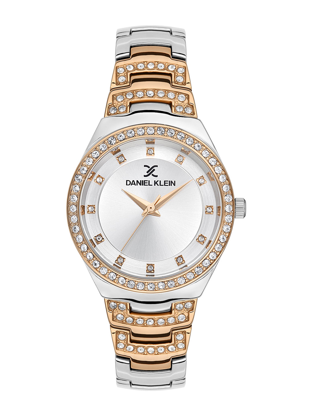 

Daniel Klein Women Embellished Dial Bracelet Style Straps Analogue Watch- DK.1.13499-4, Silver