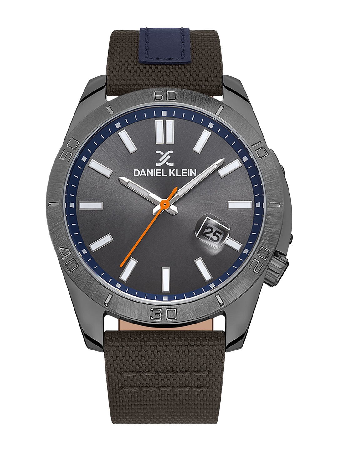 

Daniel Klein Men Dial & Leather Textured Straps Analogue Watch DK.1.13515-4, Grey